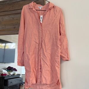 James Perse 100% linen shirt dress NWT